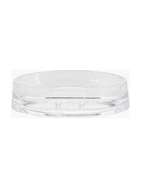 Porte-savon Dakarai, Plastique, Transparent, larg. 13 x haut. 9 cm