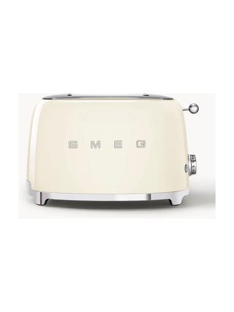 Kompakt Toaster 50's Style, Edelstahl, lackiert, Cremeweiß, glänzend, B 31 x T 20 cm