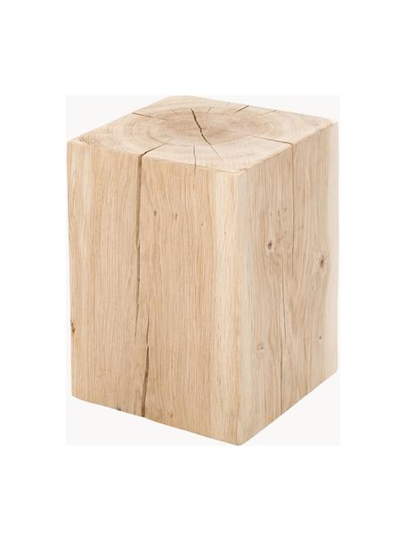 Stołek z litego drewna dębowego Block, Drewno dębowe, Drewno dębowe, S 29 x W 40 cm