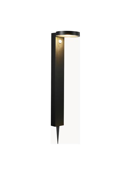 Solar padverlichting Rica met bewegingssensor, Lampenkap: kunststof, Lampvoet: gecoat staal, Zwart, B 15 x H 60 cm