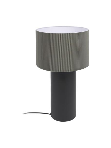 Grande lampe à poser Domicina, Gris foncé, noir, larg. 30 x haut. 50 cm