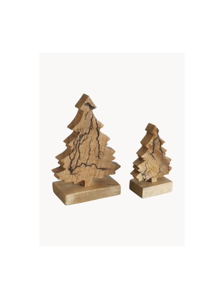 Deko-Objekt-Set Percha aus Mangoholz, 2er-Set, Mangoholz, Helles Holz, Set mit verschiedenen Größen