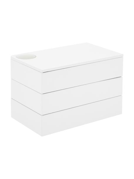 Schmuckbox Spindle, Buchenholz, lackiert, Weiß, 19 x 13 cm