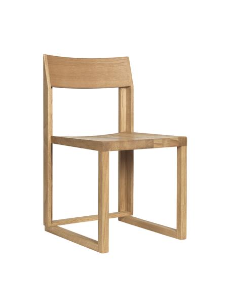 Chaise en bois de chêne Outline, Bois de chêne, huilé, certifié FSC, Bois de chêne, larg. 46 x prof. 46 cm