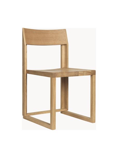Krzesło z drewna dębowego Outline, Drewno dębowe olejowane z certyfikatem FSC, Drewno dębowe, S 46 x G 46 cm