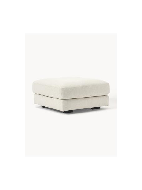 Sofa-Hocker Tribeca, Bezug: 100 % Polyester Der hochw, Gestell: Massives Kiefernholz, Füße: Massives Buchenholz, lack, Webstoff Cremeweiß, B 80 x T 80 cm