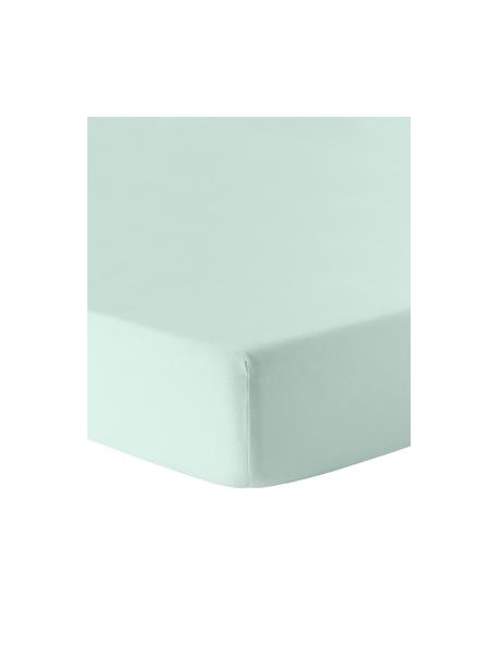 Drap-housse en flanelle pour surmatelas Biba, Vert sauge, larg. 90 x long. 200 cm