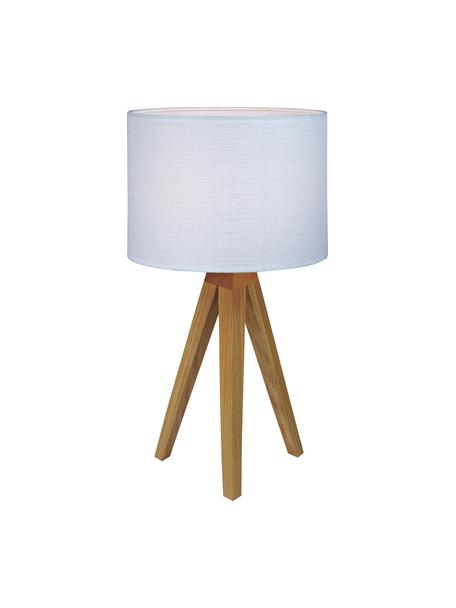 Stolová lampa z dubového dreva Kullen, Biela, dubové drevo, Ø 23 x V 44 cm