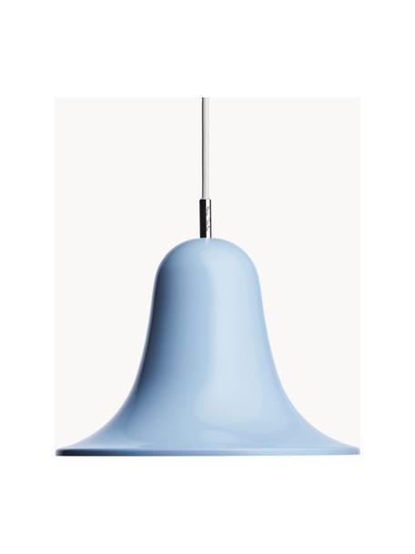 Lampada a sospensione piccola Pantop, design Verner Panton, Paralume: metallo rivestito, Azzurro lucido, Ø 23 x Alt. 17 cm