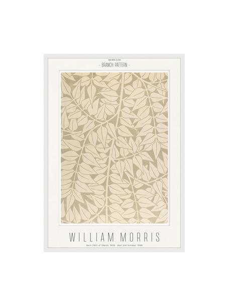 Gerahmter Digitaldruck Branch - William Morris, Bild: Digitaldruck auf Papier, Rahmen: Holz, Mitteldichte Holzfa, Front: Glas, Beige, B 32 x H 42 cm
