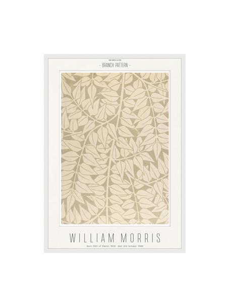 Ingelijste digitale print Branch - William Morris, Lijst: hout, MDF, Beige, B 32 x H 42 cm