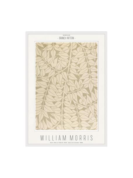Gerahmter Digitaldruck Branch - William Morris, Bild: Digitaldruck auf Papier, Rahmen: Holz, Mitteldichte Holzfa, Front: Glas, Beige, B 32 x H 42 cm