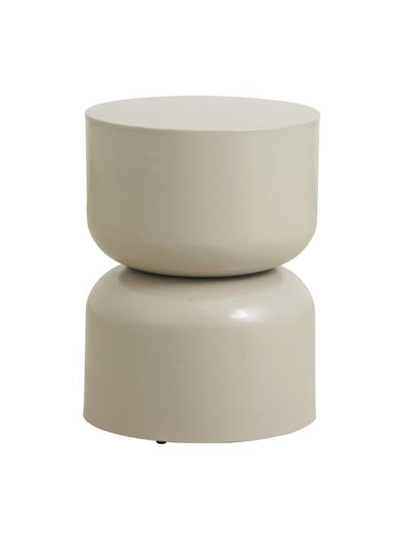 Table d'appoint ronde en métal Matka, Métal, enduit, Gris, Ø 36 x haut. 50 cm