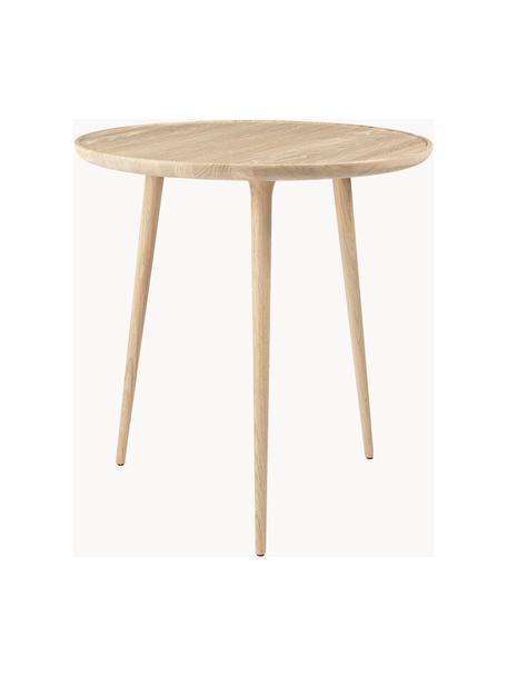 Okrúhly odkladací stolík z dubového dreva Accent, Dubové drevo, s FSC certifikátom, Dubové drevo, svetlé, Ø 70 x V 73 cm