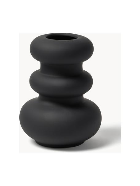 Wazon z kamionki Cathy, Kamionka, Czarny, Ø 18 x W 24 cm