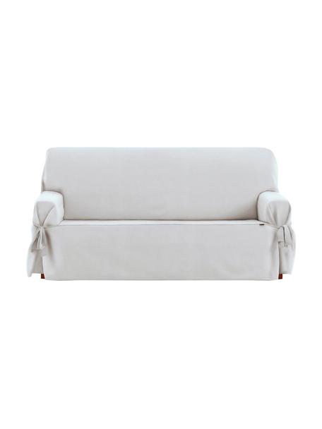 Funda de sofá Levante, 65% algodón, 35% poliéster, Crema, 2 plazas (160 x 110 cm)