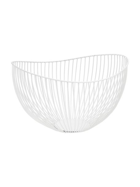 Opbergmand Lina, Gecoat metaal, Wit, B 31 x H 20 cm