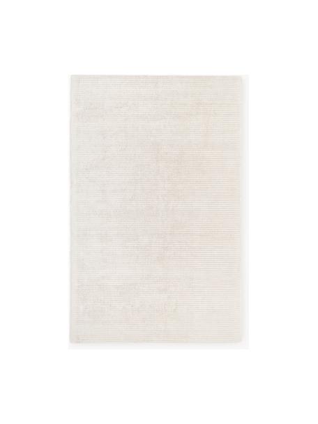 Nadýchaný koberec s vysokým vlasem a strukturovaným povrchem Wes, ručně tkaný, 100 % polyester, certifikace GRS, Krémově bílá, Š 200 cm, D 300 cm (velikost L)