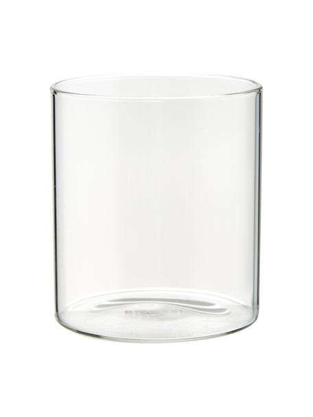Vasos de vidrio borosilicato Boro, 6 uds., Vidrio de borosilicato, Transparente, Ø 8 x Al 9 cm
