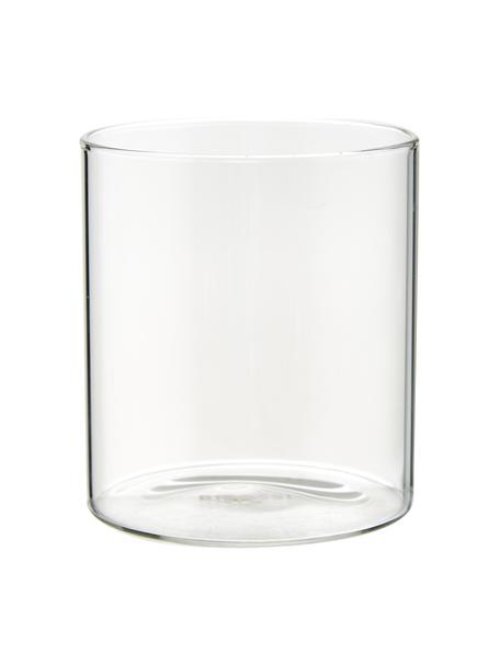 Waterglazen Boro van borosilicaatglas, 6 stuks, Borosilicaatglas, Transparant, Ø 8 x H 9 cm, 250 ml