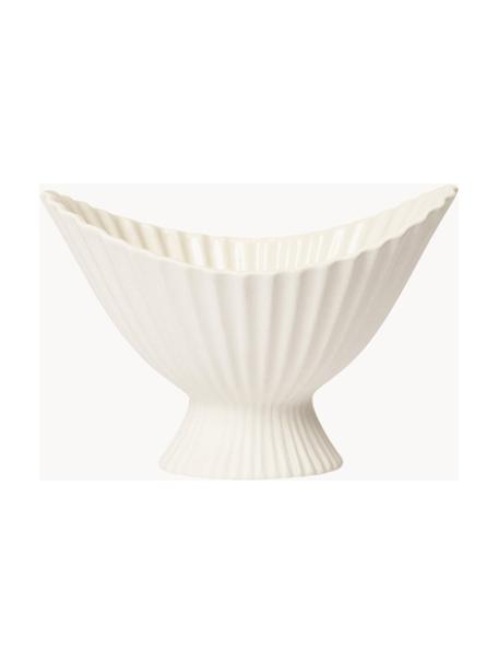 Coupe décorative en grès Fountain, larg. 19 cm, Grès cérame, Blanc cassé, larg. 19 x haut. 13 cm