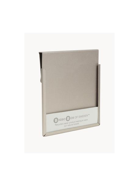 Horizontale etikethouder Clips Label, 4 stuks, Gecoat metaal, Zilverkleurig, B 7 x H 7 cm