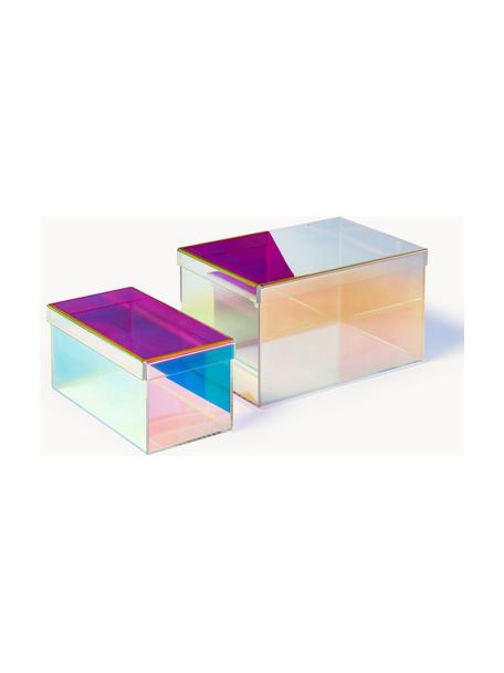 Aufbewahrungsboxen Lacy, 2er-Set, Acrylglas, Transparent, Set mit verschiedenen Grössen