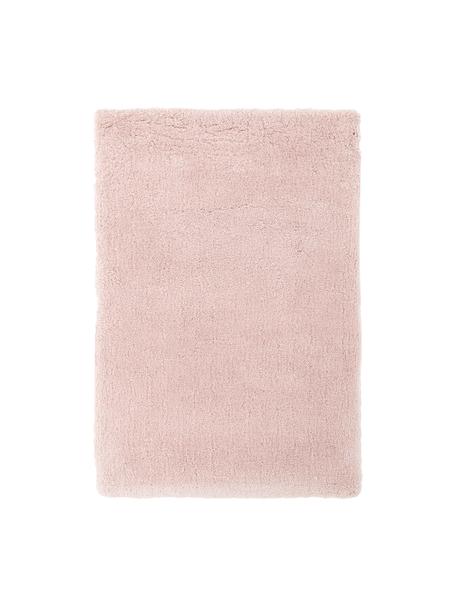 Tappeto morbido a pelo lungo rosa Leighton, Retro: 70% poliestere, 30% coton, Rosa, Larg. 120 x Lung. 180 cm (taglia S)