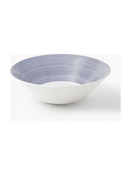 Servírovací mísa z porcelánu Pacific Blue, Porcelán, Bílá, tmavě modrá, Ø 29 cm, V 9 cm