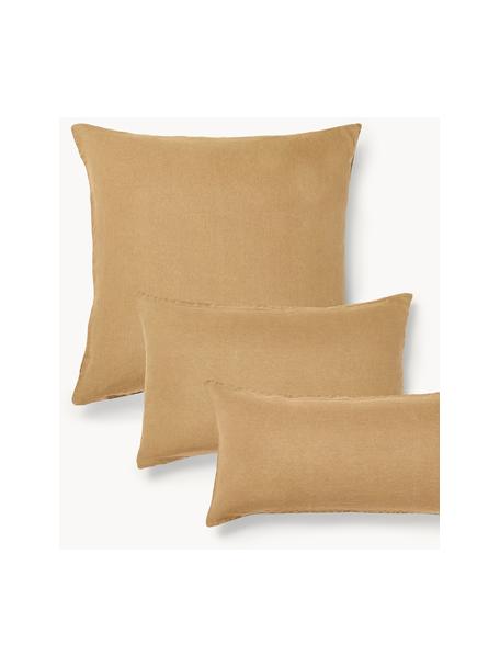 Funda de almohada de lino lavado Airy, 100% lino con certificado European Flax
Densidad de hilo 110 TC, calidad estándar

El lino es una fibra natural que se caracteriza por su transpirabilidad, durabilidad y suavidad. El lino es un material refrescante, absorbe la humedad intercambiándola con el ambiente, por lo que es ideal para temperaturas altas.

El material utilizado en este producto ha sido probado contra sustancias nocivas y está certificado según STANDARD 100 por OEKO-TEX®, 137, CITEVE., Marrón claro, An 45 x L 110 cm