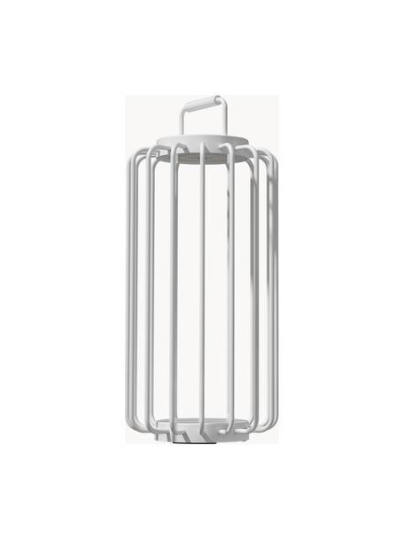 Lampada da tavolo da esterno portatile a LED con luce regolabile Bangkok, Lampada: alluminio rivestito, Bianco, Ø 23 x Alt. 50 cm