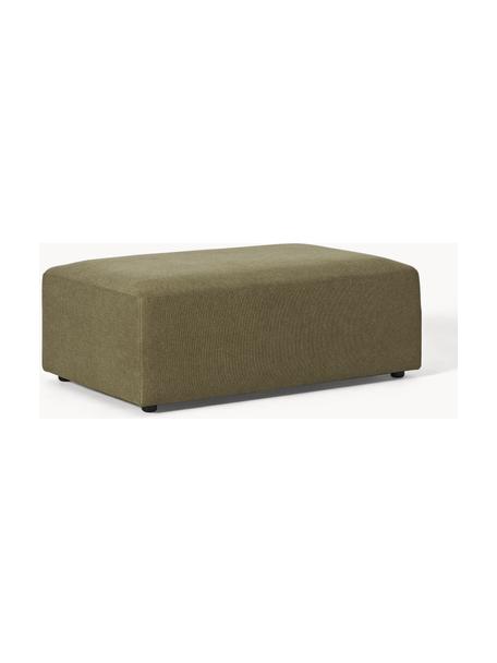 Pouf XL Melva, larg 116 x prof. 72 cm, Tissu vert olive, larg. 116 x prof. 72 cm