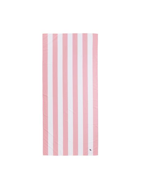 Ręcznik plażowy Cabana, Blady różowy, biały, S 90 x D 200 cm