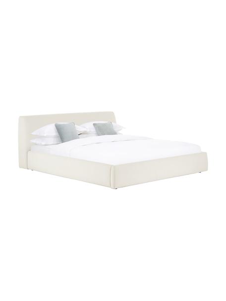 Lit coffre matelassé Cloud, Tissu beige, 140 x 200 cm