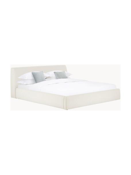 Lit matelassé avec rangement Cloud, Tissu beige clair, larg. 140 x long. 200 cm