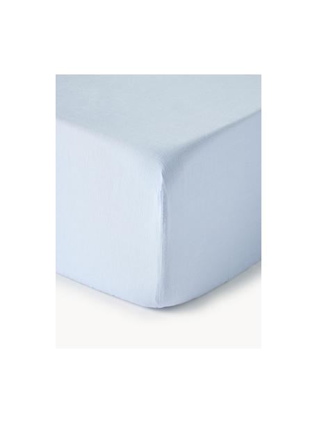 Lenzuolo con angoli boxspring in lino lavato Airy, 100% lino
Densità dei fili 155 TC, qualità Standard

Il lino è una fibra naturale caratterizzata da traspirabilità, resistenza e morbidezza. Il lino è un materiale rinfrescante e assorbente che assorbe e rilascia rapidamente l'umidità, rendendolo ideale per le temperature calde.

Il materiale utilizzato in questo prodotto è testato per le sostanze nocive e certificato secondo lo STANDARD 100 by OEKO-TEX®, 6760CIT, CITEVE., Azzurro, Larg. 180 x Lung. 200 cm, Alt. 35 cm