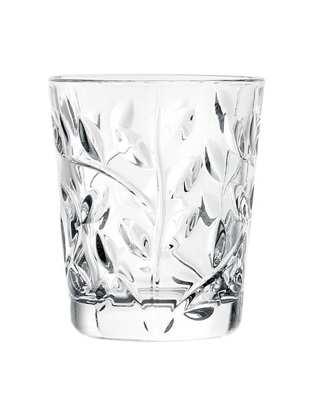 Verre à liqueur cristal avec relief Laurus, 6 pièces, Cristal, Transparent, Ø 5 x haut. 6 cm, 60 ml