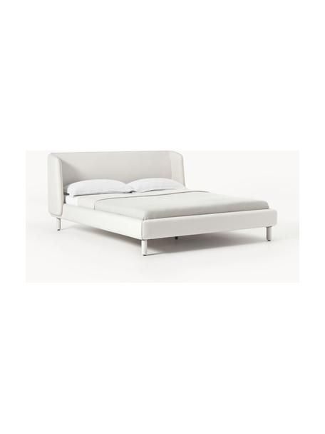 Gestoffeerd bed Luma, Bekleding: 100 % polyester, Frame: multiplex, FSC-gecertific, Poten: metaal, polyester, Geweven stof lichtbeige, B 160 x L 200 cm
