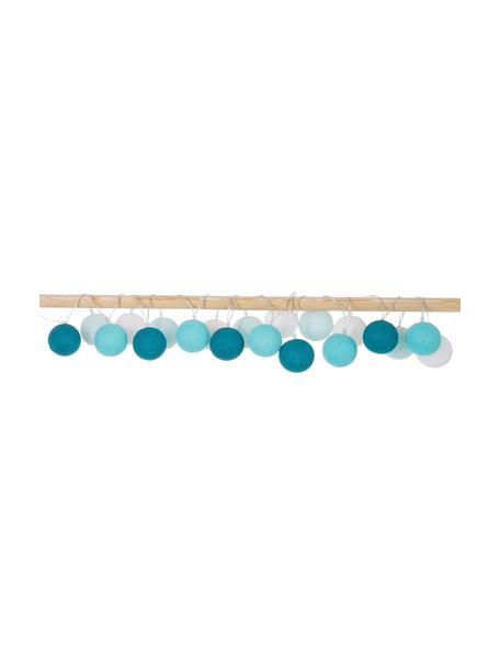 Guirlande lumineuse LED Colorain, 378 cm, 20 lampions, Blanc, tons bleus, long. 378 cm