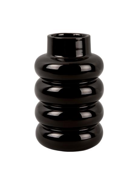 Wazon z ceramiki Bobbly, Ceramika, Czarny, Ø 15 x W 24 cm