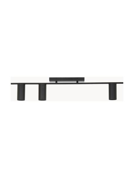 Grand spot plafond Cassandra, Noir, mat, larg. 80 x haut. 16 cm