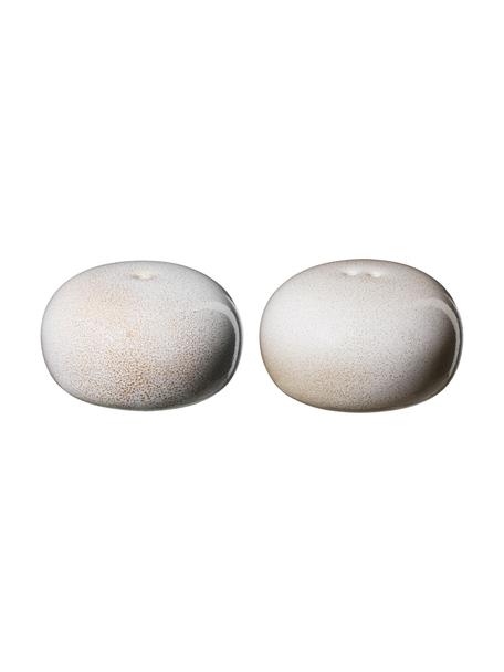 Sada solničky a pepřenky z kameniny Saisons, 2 díly, Kamenina, Béžová, Ø 5 cm, V 3 cm