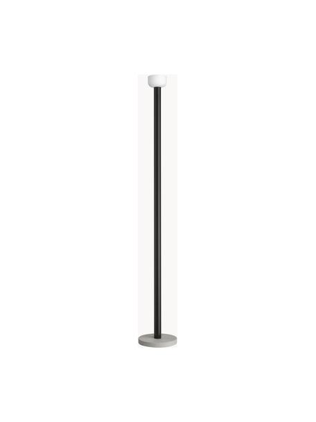 Lampada da terra grande a LED con luce regolabile Bellhop, Paralume: vetro, Struttura: alluminio rivestito, Nero, Alt. 178 cm