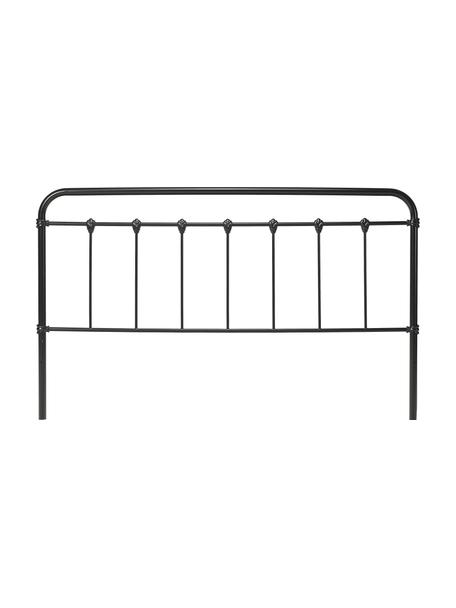 Zagłówek do łóżka z metalu Industrial, Metal malowany proszkowo, Czarny, S 189 x W 114 cm