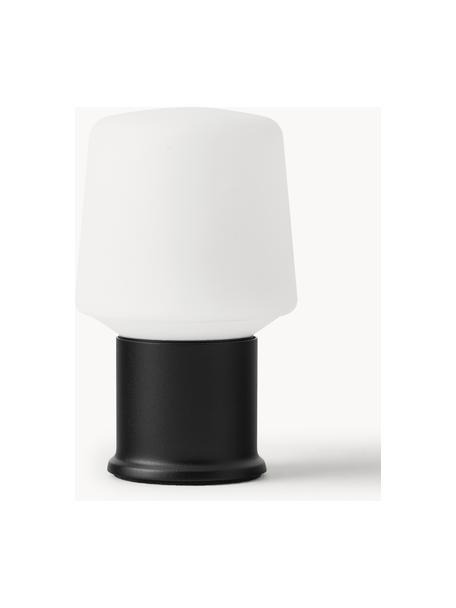 Lámpara de mesa para exterior LED regulable London, portátil, Plástico, Blanco, negro, Ø 9 x Al 15 cm