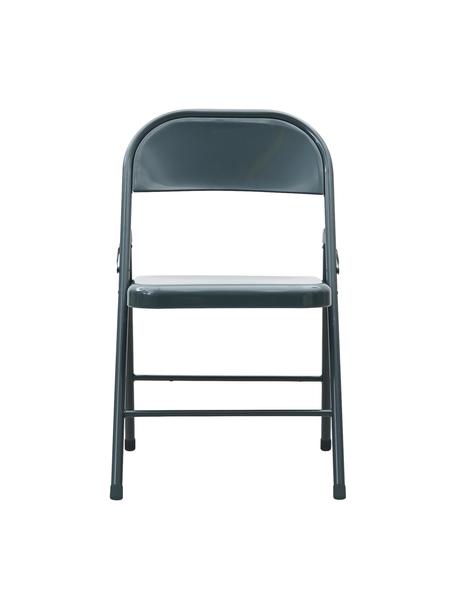 Silla plegable para exterior Fold, Aluminio recubierto, Tonos grises y verdes, An 46 x F 45 cm