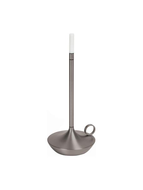 Lámpara de mesa pequeña regulable táctil LED Wick, portátil, Pantalla: plástico, Grafito, Ø 12 x Al 26 cm
