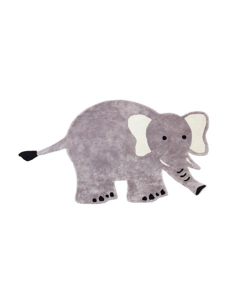 Dywan z wiskozy Ellie Elephant, 100% wiskoza, 4600 g/m², Szary, czarny, biały, S 100 x D 180 cm (Rozmiar S)