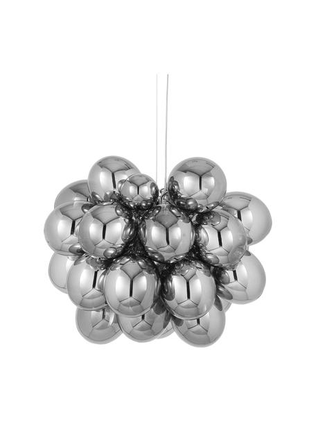 Suspension design grappe à sphères multiples en verre chromé Gross Grande, Chrome, Ø 62 x haut. 50 cm