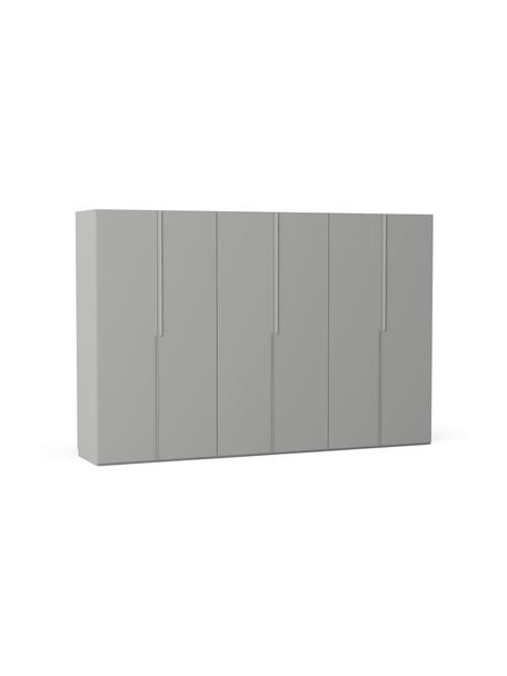 Modulaire draaideurkast Leon in grijs, 300 cm breed, diverse varianten, Frame: spaanplaat, FSC-gecertifi, Grijs, Basis interieur, hoogte 200 cm